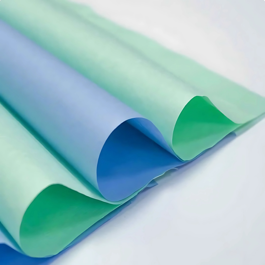 Blue medical crepe paper